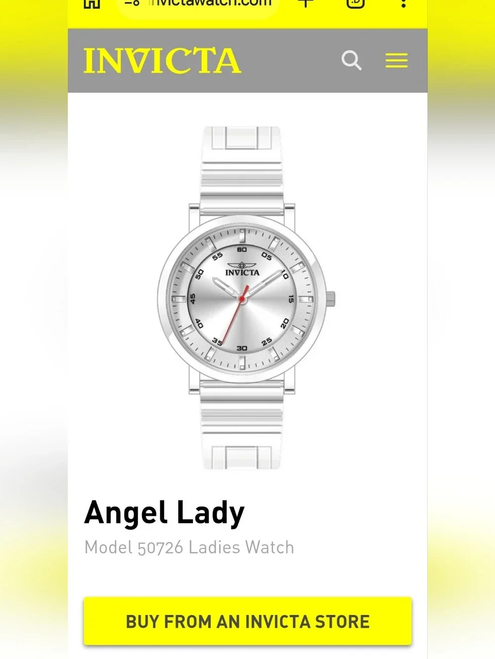 725. Invicta Angel Lady Model 50726 Ladies Watch